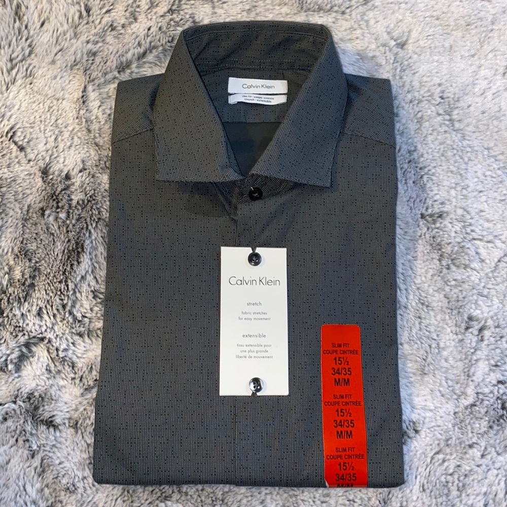 Calvin Klein Men’s Slim Fit Dress Shirt M